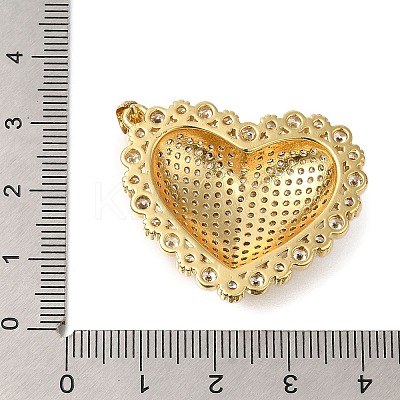 Rack Plating Brass Micro Pave Cubic Zirconia Pendants ZIRC-F142-06G-02-1