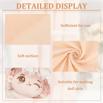 Polyester Doll Skin Fabric DIY-WH0569-72A-1