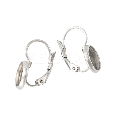 2Pcs 304 Stainless Steel Leverback Earring Settings STAS-YW0003-55F-1