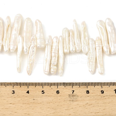 Natural Baroque Keshi Pearl Beads Strands PEAR-B004-02A-01A-1