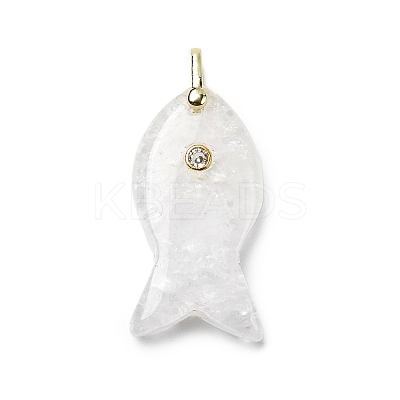 Natural Quartz Crystal Pendants KK-D021-05J-G-1