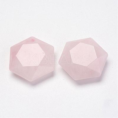 Natural Rose Quartz Pendants G-P264-08-1