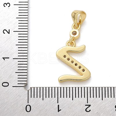 Brass Micro Pave Cubic Zirconia Pendants KK-M319-02G-Z-1