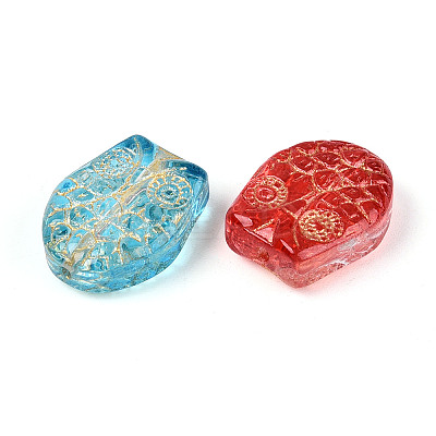 Baking Paint Transparent Glass Beads DGLA-N018-14-1