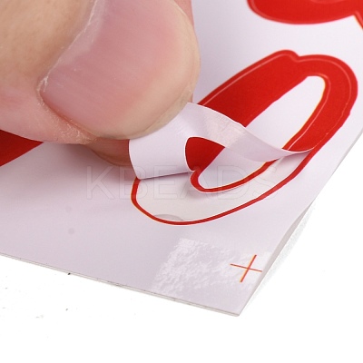Number & Alphabet & Sign PVC Waterproof Self-Adhesive Sticker DIY-I073-04E-1