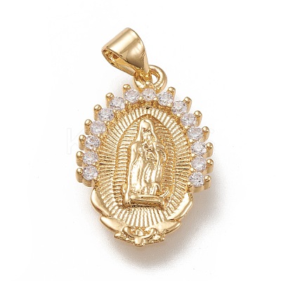 Brass Pendants X-ZIRC-L099-041G-1