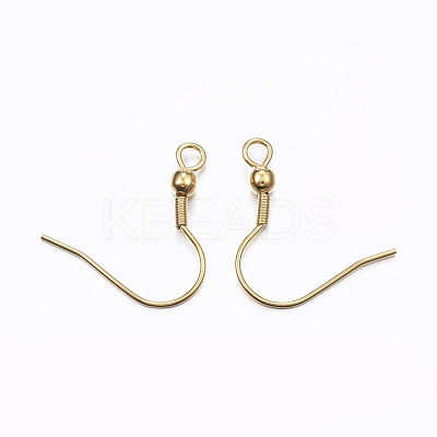 304 Stainless Steel Earring Hooks X1-STAS-L187-03G-1