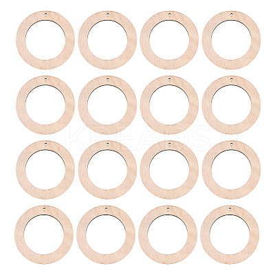 Undyed Wood Pendants WOOD-TA0001-46B-1