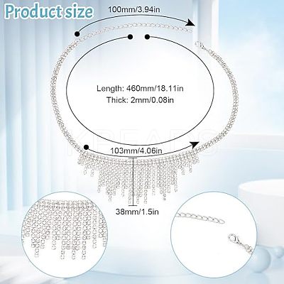 1Pc Zinc Alloy Bib Necklaces NJEW-FG0001-07-1