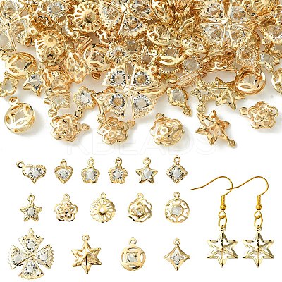 150Pcs 15 Styles Rack Plating Iron Pendants IFIN-YW0003-54-1