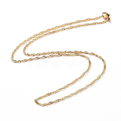 304 Stainless Steel Singapore Chain Necklaces NJEW-JN02662-02-1