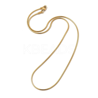 Ion Plating(IP) 304 Stainless Steel Square Snake Chain Necklaces STAS-A066-07-03G-1