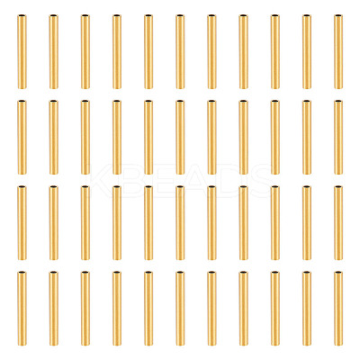 30Pcs Ion Plating(IP) 304 Stainless Steel Tube Beads STAS-UN0053-11-1