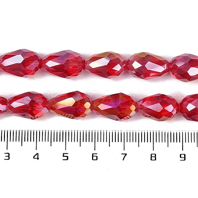 Transparent Electroplate Glass Beads Strands EGLA-N013-T10mm-B12-1