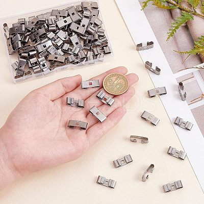 100Pcs Bolo Tie Slides Clasp Accessories IFIN-CA0001-54-1