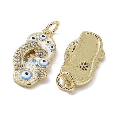 Real 18K Gold Plated Brass Micro Pave Cubic Zirconia Pendants KK-L209-073G-04-1