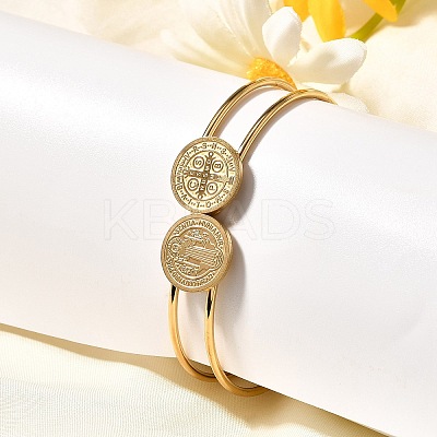201 Stainless Steel Bangles for Women BJEW-R014-02G-1
