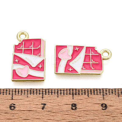 Valentine's Day Alloy Enamel Pendants ENAM-T023-20B-1