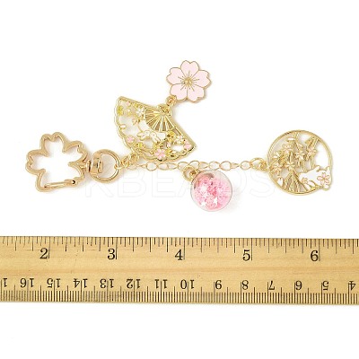 Alloy Enamel Pendant Keychains HJEW-FS00052-03-1