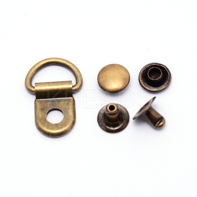 Brass Boot Lace Hooks FIND-WH0062-06F-1
