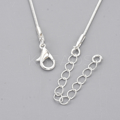 Brass Square Snake Chain Necklace Making MAK-T006-10A-S-1