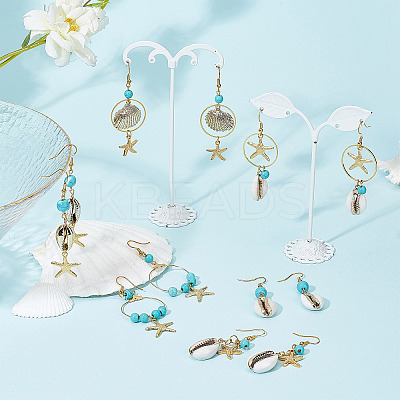 DIY Ocean Gemstone Earring Making Kit DIY-SC0020-31-1