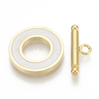 201 Stainless Steel Toggle Clasps STAS-T037-06-G-1