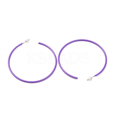 Tarnish Resistant Baking Paint 201 Stainless Steel Half Hoop Earrings EJEW-P185-A01-01-1