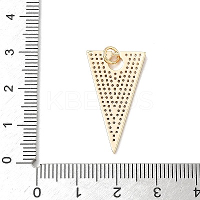 Brass Micro Pave Clear Cubic Zirconia Pendants KK-L254-01G-1