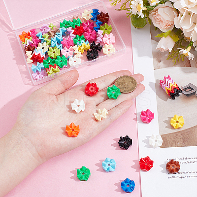 80Pcs Opaque Acrylic Beads SACR-UN0001-05-1