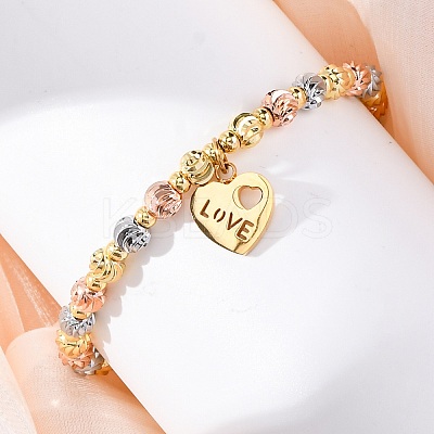 Brass Slider Bracelets BJEW-C090-02G-E-1