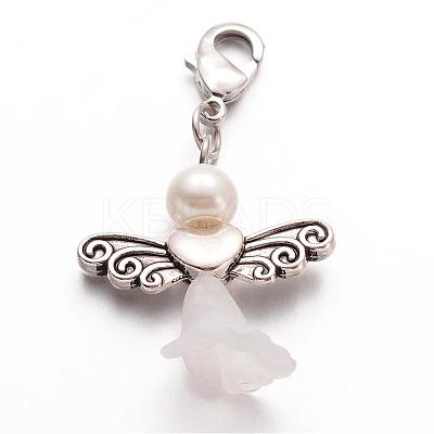 Glass Pearl Pendant HJEW-JM00210-01-1