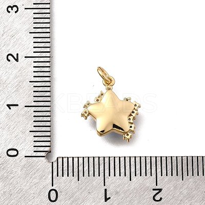 Brass Micro Pave Cubic Zirconia Charms KK-Q043-04G-1