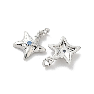 Brass Pave Cubic Zirconia Pendants KK-P325-32P-1