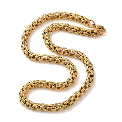 Ion Plating(IP) 304 Stainless Steel Rope Chain Necklaces NJEW-L173-019G-1