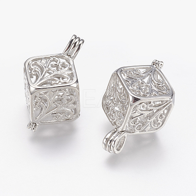 Brass Locket Pendants KK-P115-06P-1