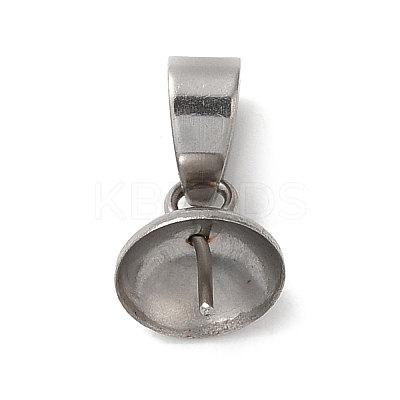 304 Stainless Steel Cup Pearl Peg Bails Pin Pendants STAS-D013-03E-P-1