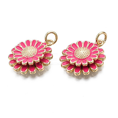 Brass Enamel Pendants KK-Q769-014E-NF-1