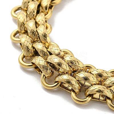 304 Stainless Steel Link Chain Bracelets BJEW-P315-01B-G-1