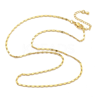 Brass Link Chain Necklaces for Women NJEW-D302-30G-1