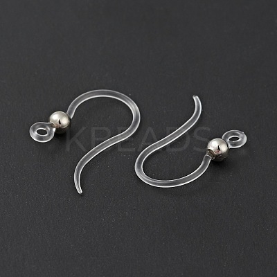 Transparent Resin Earring Hooks RESI-G050-01P-1