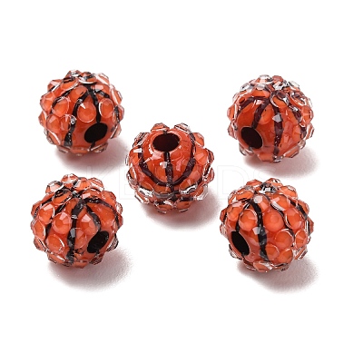 Sports Theme Opaque Acrylic European Beads RB-CBA95A4-04A-06-1