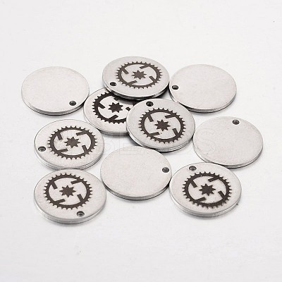 Non-Tarnish 201 Stainless Steel Steampunk Pendants LS-STAS-O078-E01-1