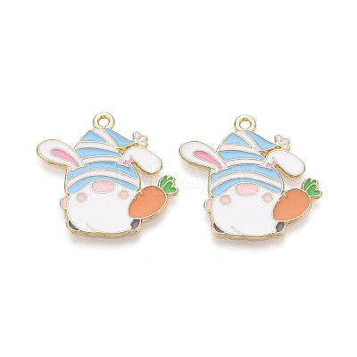 Alloy and Enamel Pendants ENAM-T021-21E-1