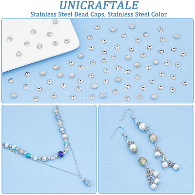304 Stainless Steel Bead Caps STAS-UN0042-46-1