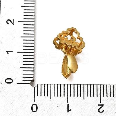 Brass Ice Pick Pinch Bails KK-M313-15G-05-1
