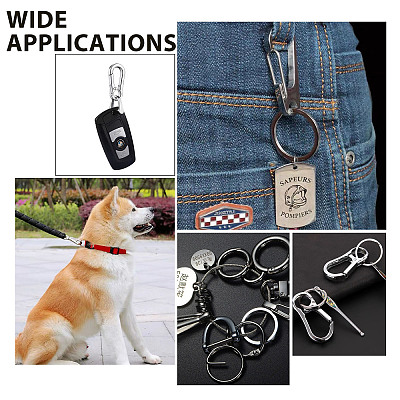 20Pcs 2 Colors Zinc Alloy Rock Climbing Carabiners KEYC-AR0001-02-1