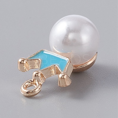 Resin Imitation Pearl Pendants FIND-TAC0002-041B-1