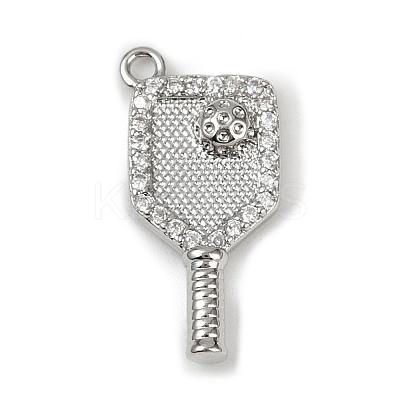 Brass Micro Pave Cubic Zirconia Pendants KK-M322-31P-1