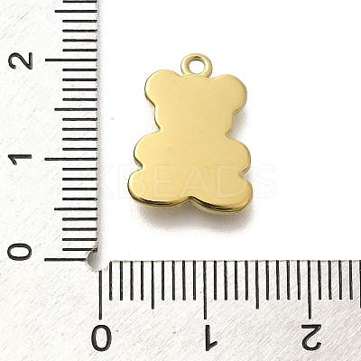 Ion Plating(IP) 304 Stainless Steel Pave Shell Pendants STAS-K263-62G-1